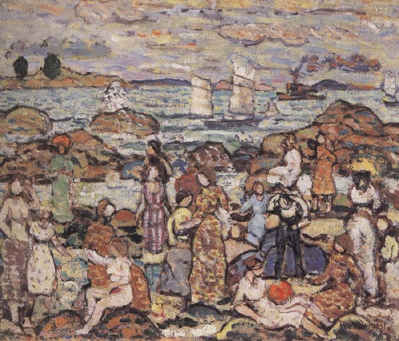 Beach scene, unknow artist